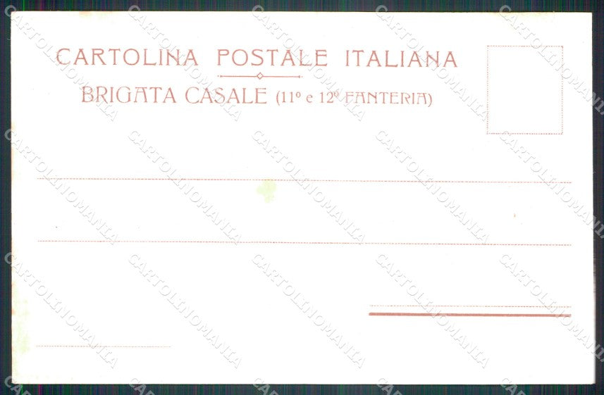 Militari 11º 12º Reggimento Fanteria Brigata Casale 1904 cartolina XF4386 – retro