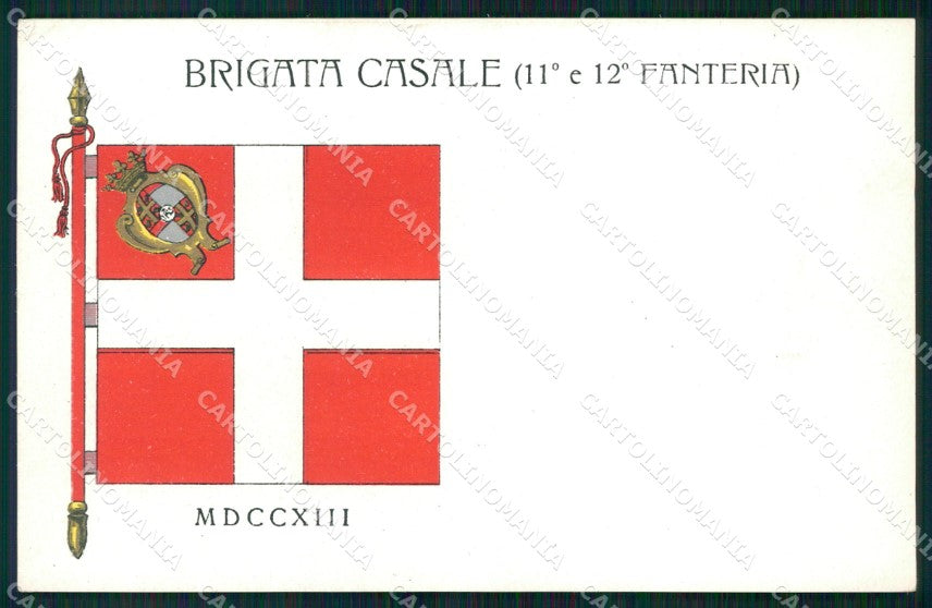 Militari 11º 12º Reggimento Fanteria Brigata Casale cartolina XF4387 – fronte