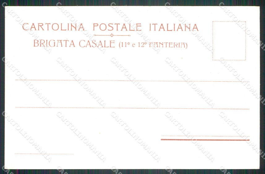 Militari 11º 12º Reggimento Fanteria Brigata Casale cartolina XF4387 – retro