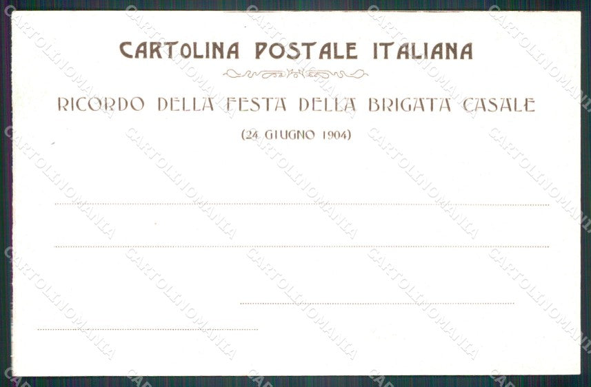 Militari 11º 12º Reggimento Fanteria Brigata Casale 29/1000 cartolina XF4401 – retro