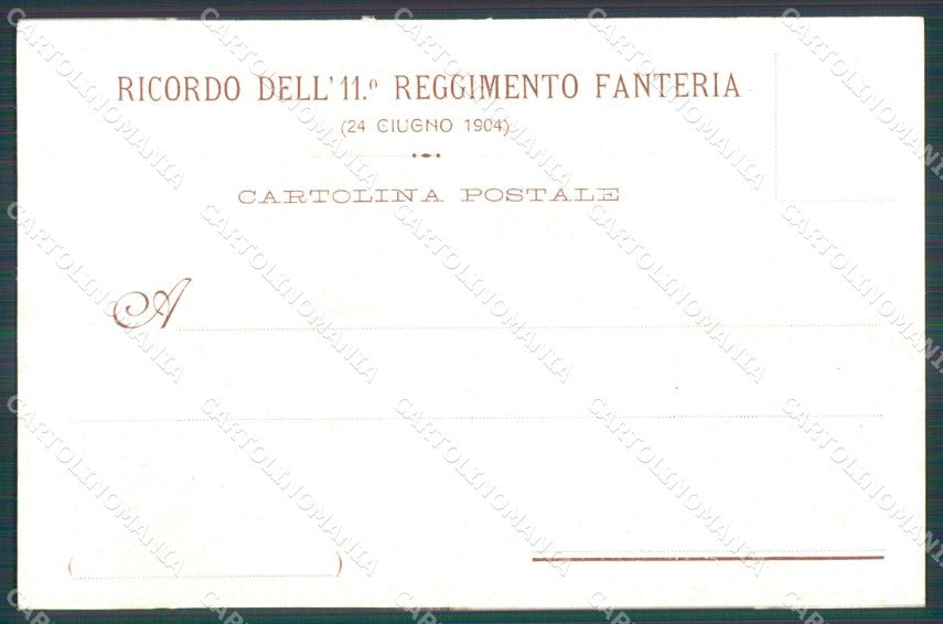 Militari Reggimentali 11º Reggimento Fanteria serie 410/1000 cartolina XF4403 – retro