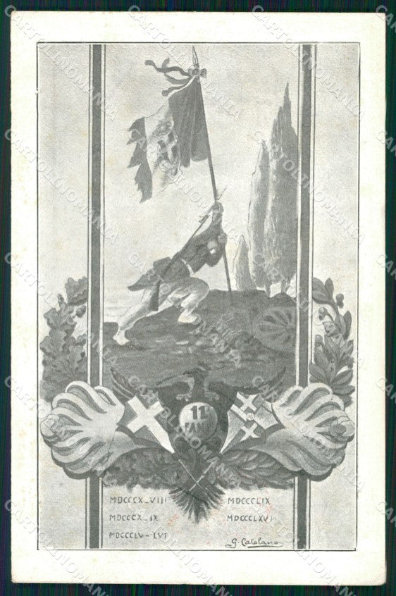 Militari Reggimentali 11º Reggimento Fanteria cartolina XF4404 – fronte