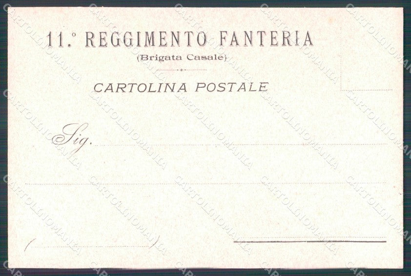 Militari Reggimentali 11º Reggimento Fanteria serie 211/300 cartolina XF4409 – retro