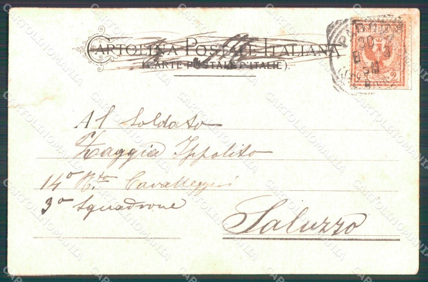 Militari Reggimentali 13º Reggimento Fanteria STRAPPO cartolina XF4441 – retro