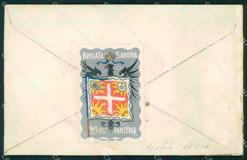 Militari Reggimentali 15º Reggimento Fanteria ABRASA cartolina XF4477 – fronte