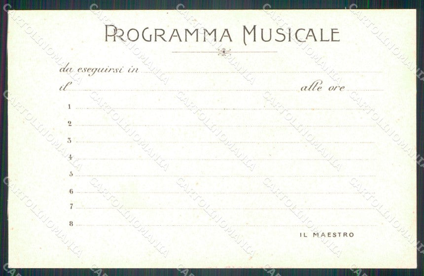 Militari 16º Reggimento Fanteria Programma Musicale cartolina XF4496 – retro