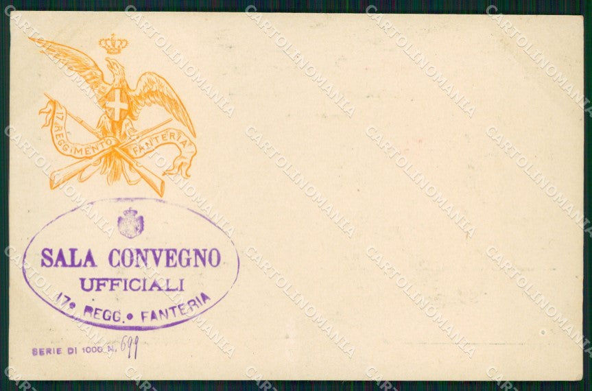 Militari Reggimentali 17º Reggimento Fanteria serie 699/1000 cartolina XF4509 – fronte
