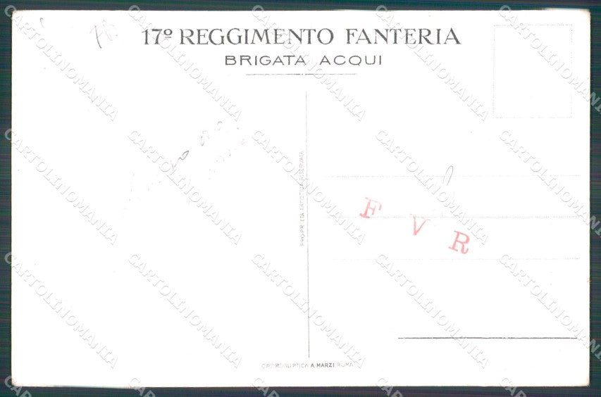 Militari Reggimentali 17º Reggimento Fanteria cartolina XF4513 – retro