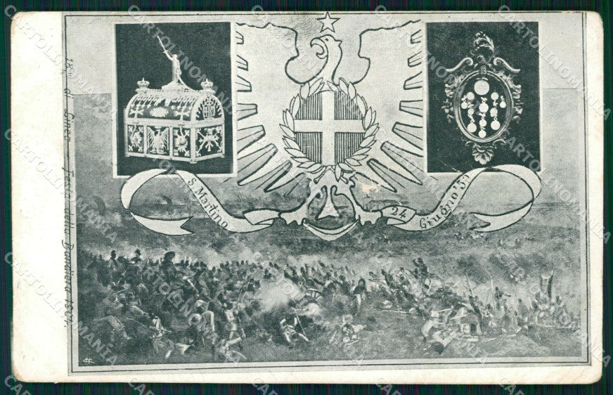 Militari Reggimentali 18º Reggimento Fanteria PIEGATA cartolina XF4534 – fronte