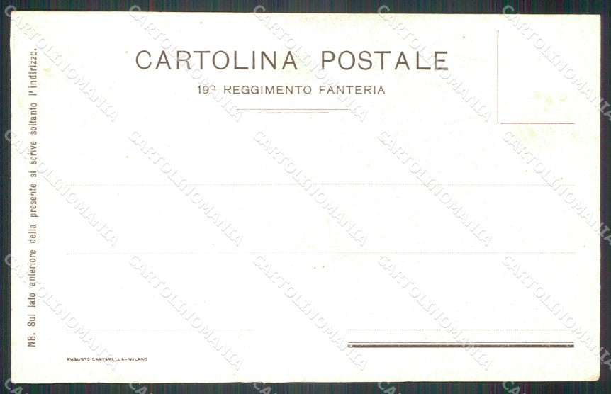 Militari 19º Reggimento Fanteria Villafranca Porta Pia Pernisa cartolina XF4539 – retro