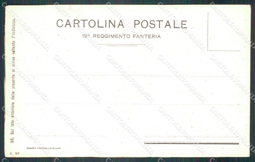 Militari 19º Reggimento Fanteria Villafranca Porta Pia Pernisa cartolina XF4540 – retro