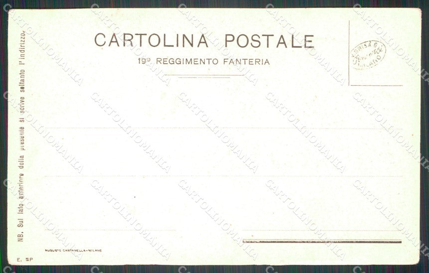 Militari 19º Reggimento Fanteria Villafranca Porta Pia Pernisa cartolina XF4546 – retro