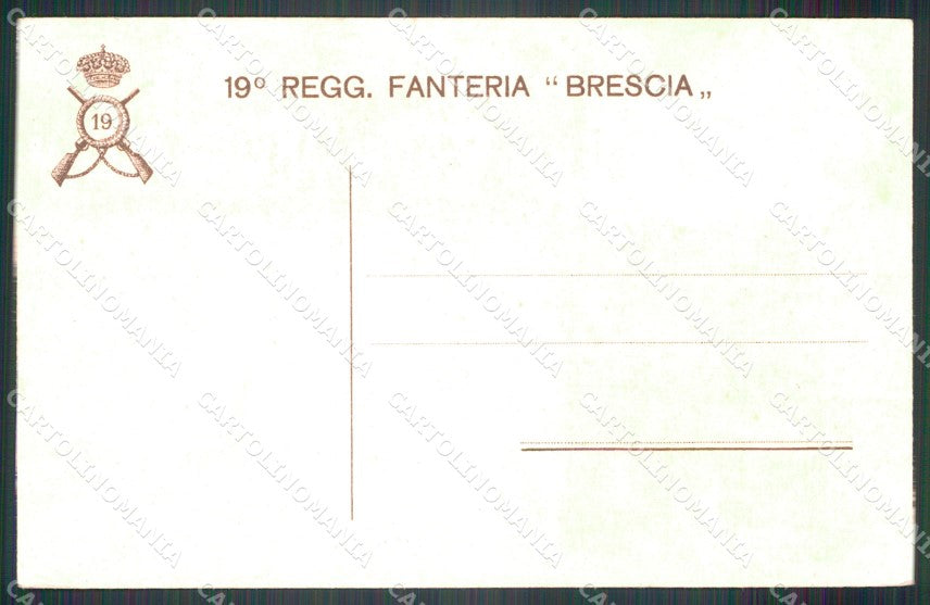 Militari Reggimentali 19º Reggimento Fanteria Fascismo cartolina XF4556 – retro