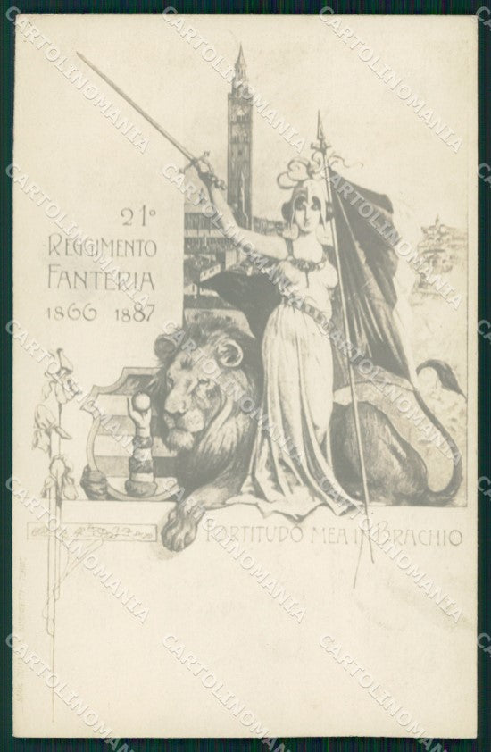 Militari Reggimentali 21º Reggimento Fanteria Cremona Foto cartolina XF4578 – fronte