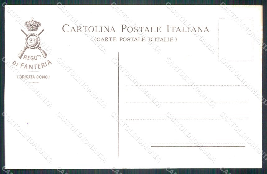 Militari 23º Reggimento Fanteria Cialdini Brigata Como cartolina XF4587 – retro