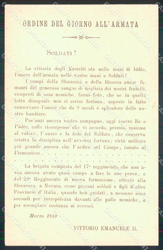 Militari Reggimentali 23º Reggimento Fanteria Brigata Como cartolina XF4589 – retro