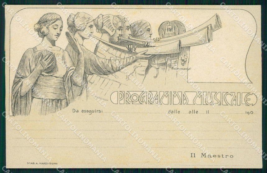 Militari 23º Reggimento Fanteria Programma Musicale cartolina XF4593 – fronte