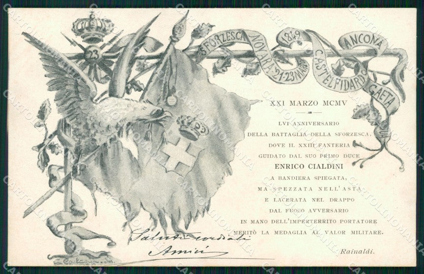Militari Reggimentali 23º Reggimento Fanteria Brigata Como cartolina XF4594 – fronte