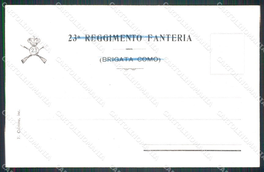 Militari Reggimentali 23º Reggimento Fanteria Brigata Como cartolina XF4594 – retro