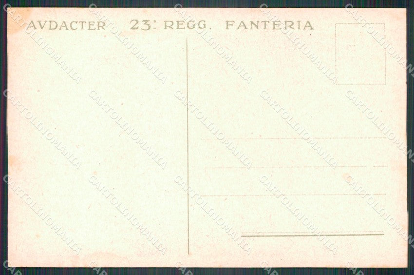 Militari 23º Reggimento Fanteria Galimberti STRAPPINO cartolina XF4595 – retro