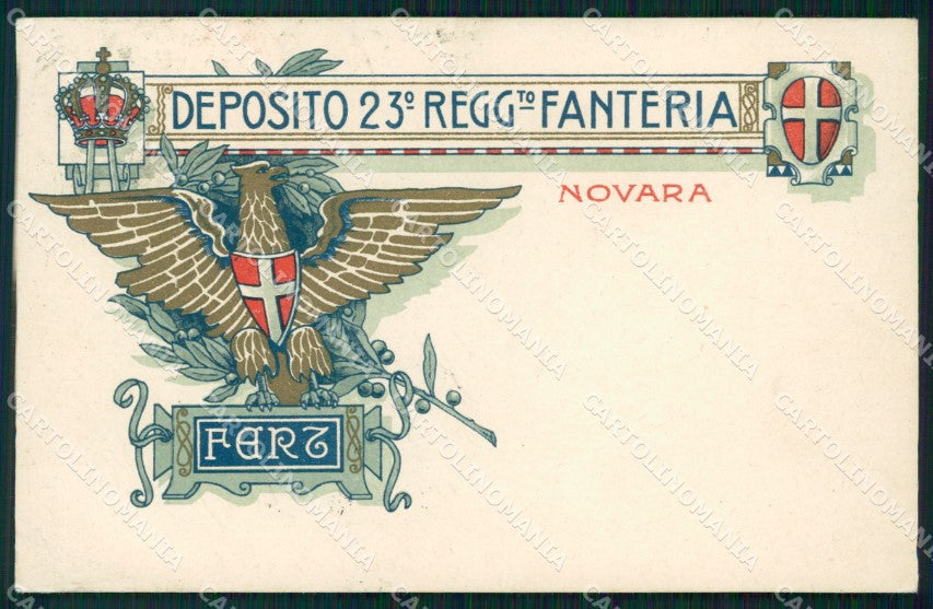 Militari Reggimentali 23º Reggimento Fanteria 1918 cartolina XF4600 – fronte