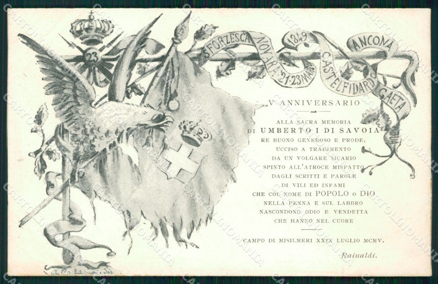 Militari Reggimentali 23º Reggimento Fanteria cartolina XF4601 – fronte