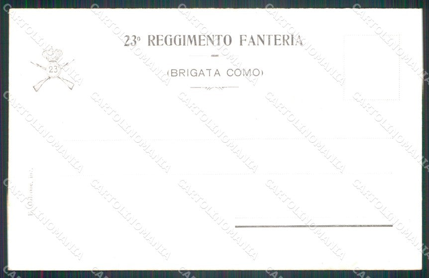 Militari Reggimentali 23º Reggimento Fanteria cartolina XF4601 – retro