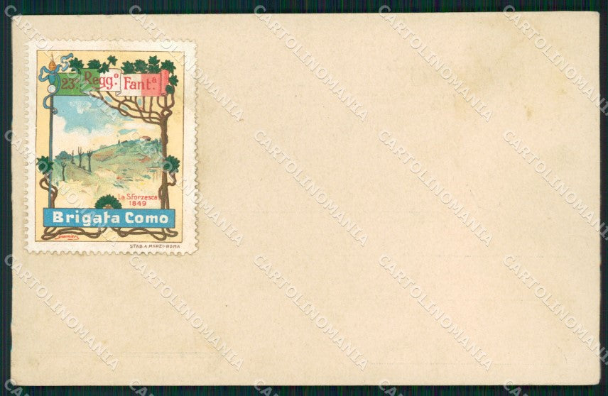Militari 23º Reggimento Fanteria Sforzesca Vigevano ABRASA cartolina XF4603 – fronte
