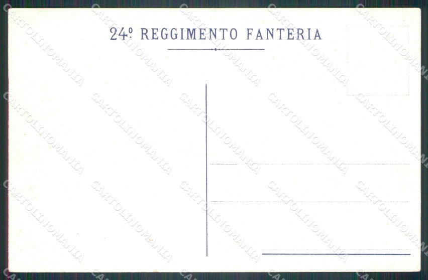 Militari Reggimentali 24º Reggimento Fanteria cartolina XF4604 – retro