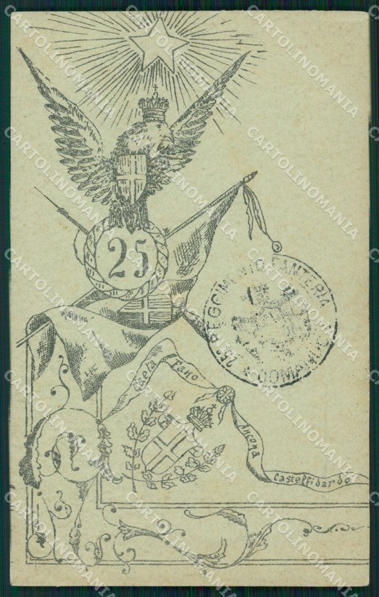 Militari Reggimentali 25º Reggimento Fanteria cartolina XF4646 – fronte