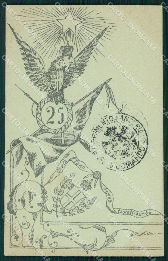 Militari Reggimentali 25º Reggimento Fanteria cartolina XF4647 – fronte