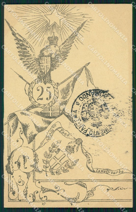 Militari Reggimentali 25º Reggimento Fanteria cartolina XF4649 – fronte