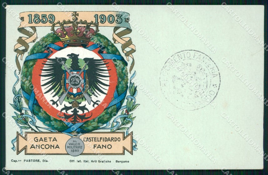 Militari Reggimentali 25º Reggimento Fanteria cartolina XF4651 – fronte