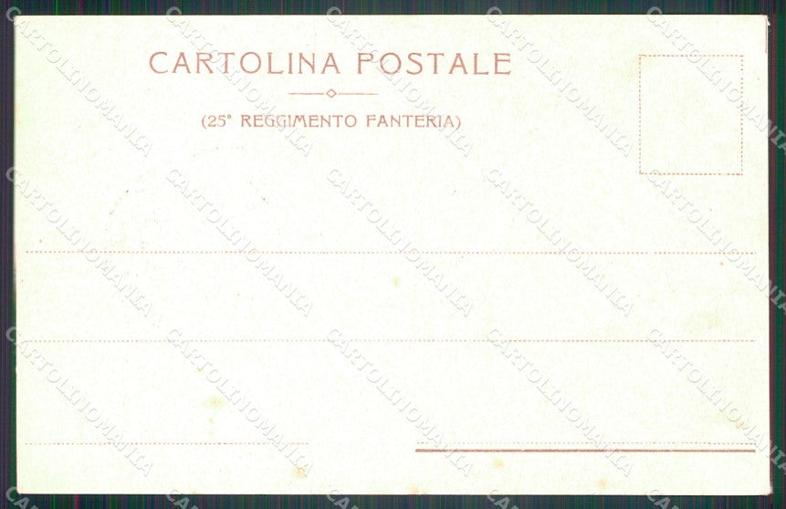Militari Reggimentali 25º Reggimento Fanteria cartolina XF4651 – retro