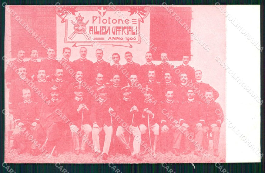 Militari 25º Reggimento Fanteria Plotone Ufficiali 1906 cartolina XF4656 – fronte