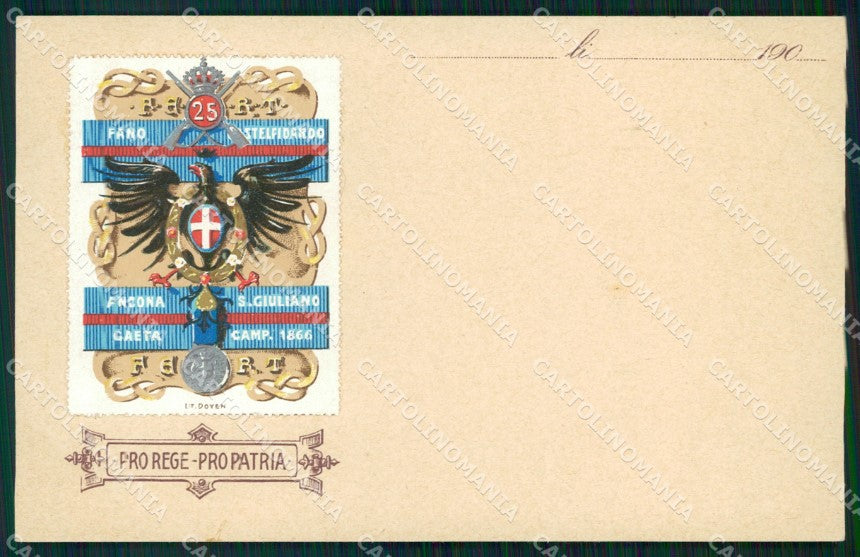 Militari Reggimentali 25º Reggimento Fanteria cartolina XF4663 – fronte