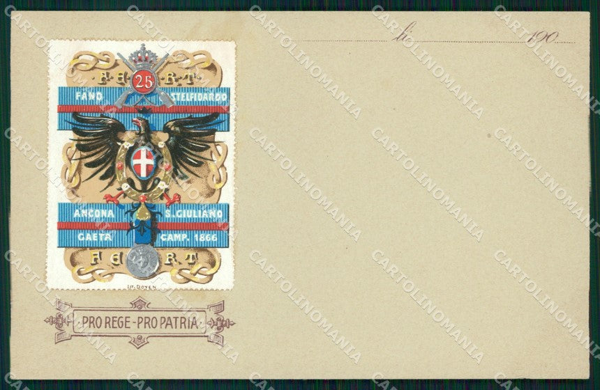 Militari Reggimentali 25º Reggimento Fanteria cartolina XF4665 – fronte