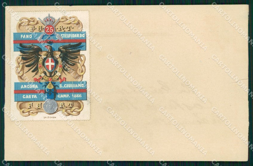 Militari Reggimentali 25º Reggimento Fanteria STRAPPO ABRASA cartolina XF4669 – fronte