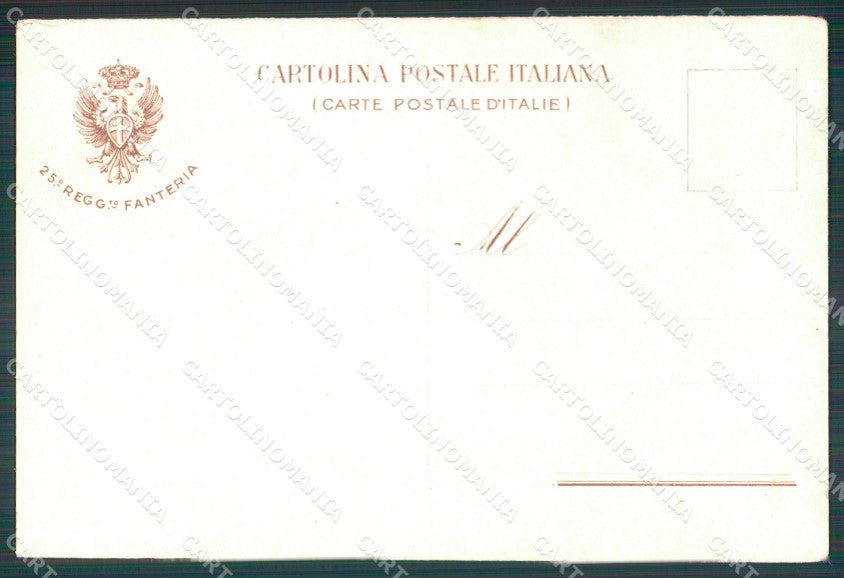 Militari Reggimentali 25º Reggimento Fanteria cartolina XF4673 – retro