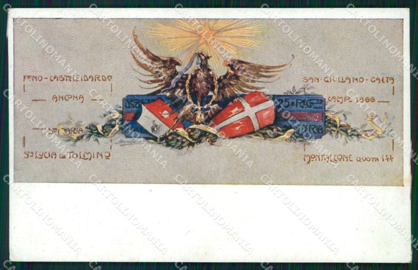Militari Reggimentali 25º Reggimento Fanteria cartolina XF4674 – fronte