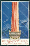 Militari 25º Reggimento Fanteria Carso Piave Lisser cartolina XF4680 – fronte