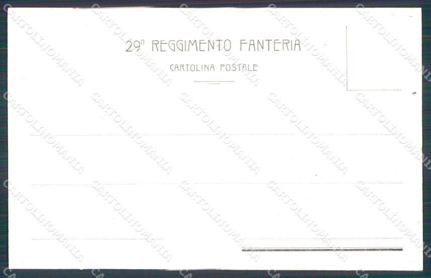 Militari Reggimentali 29º Reggimento Fanteria cartolina XF4730 – retro