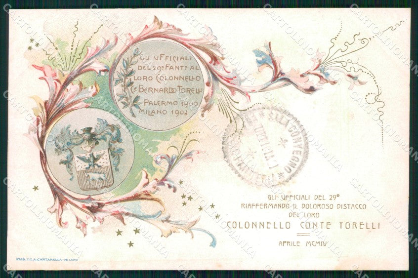 Militari Reggimentali 29º Reggimento Fanteria cartolina XF4731 – fronte