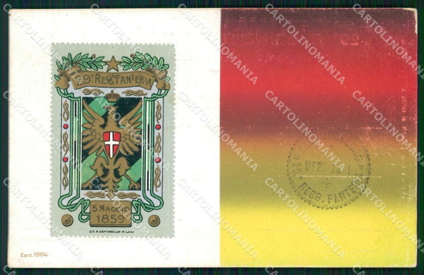 Militari Reggimentali 29º Reggimento Fanteria cartolina XF4732 – fronte