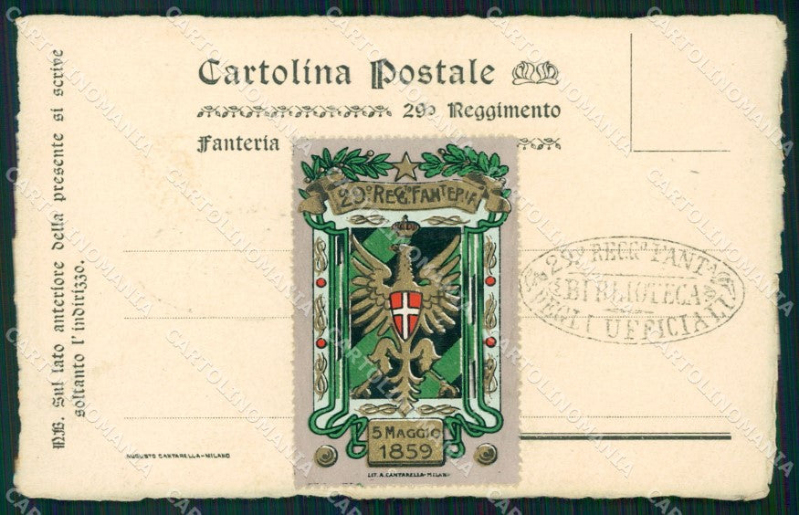 Militari Reggimentali 29º Reggimento Fanteria cartolina XF4737 – fronte