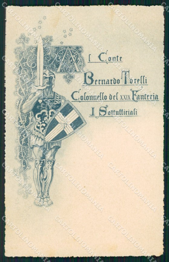 Militari Reggimentali 29º Reggimento Fanteria cartolina XF4738 – fronte