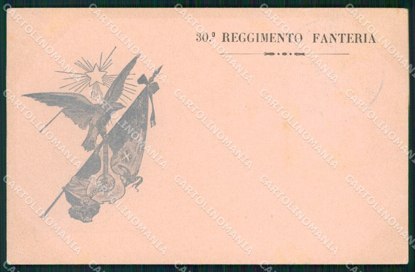 Militari Reggimentali 30º Reggimento Fanteria cartolina XF4751 – fronte