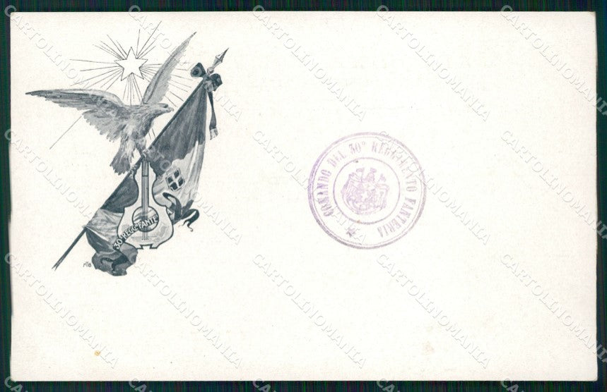 Militari Reggimentali 30º Reggimento Fanteria cartolina XF4753 – fronte