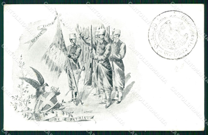 Militari Reggimentali 30º Reggimento Fanteria cartolina XF4755 – fronte