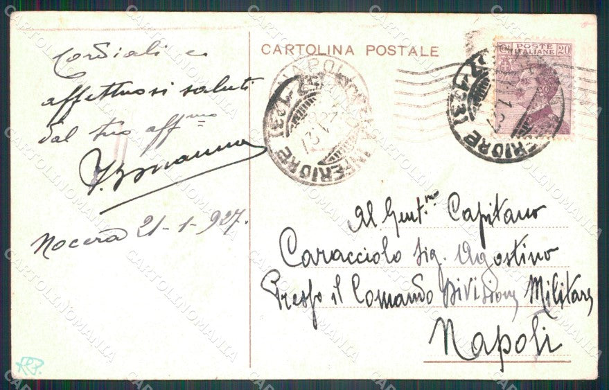 Militari Reggimentali 30º Reggimento Fanteria 1927 cartolina XF4758 – retro